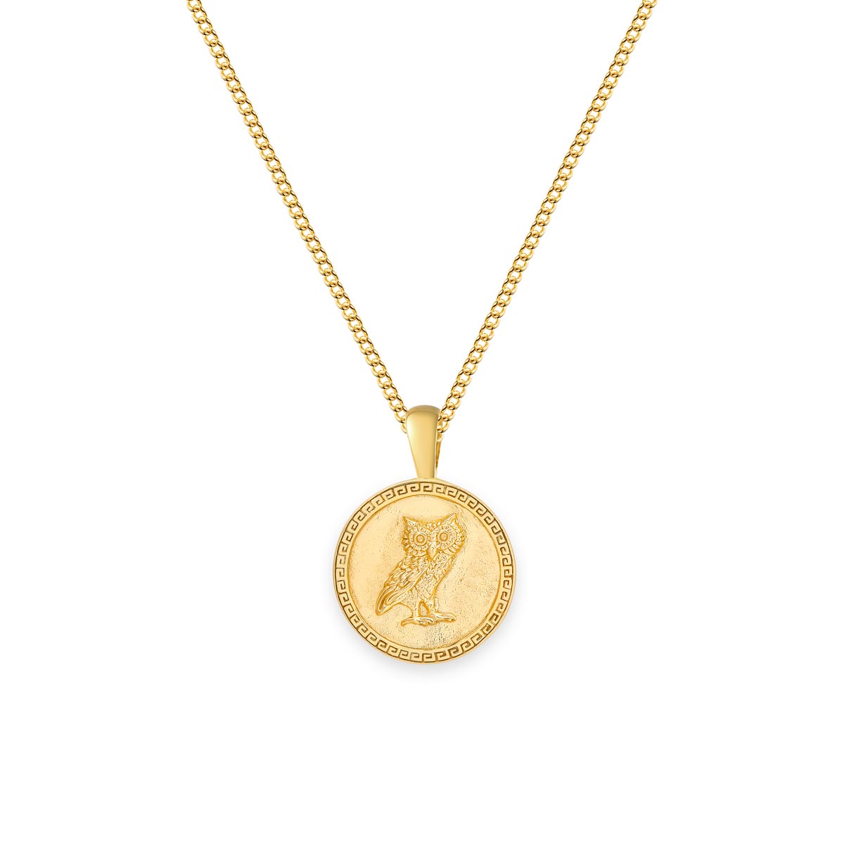 Athena pendant, 18K gold vermeil jewellery