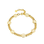 BB logo necklace, 18K gold chain