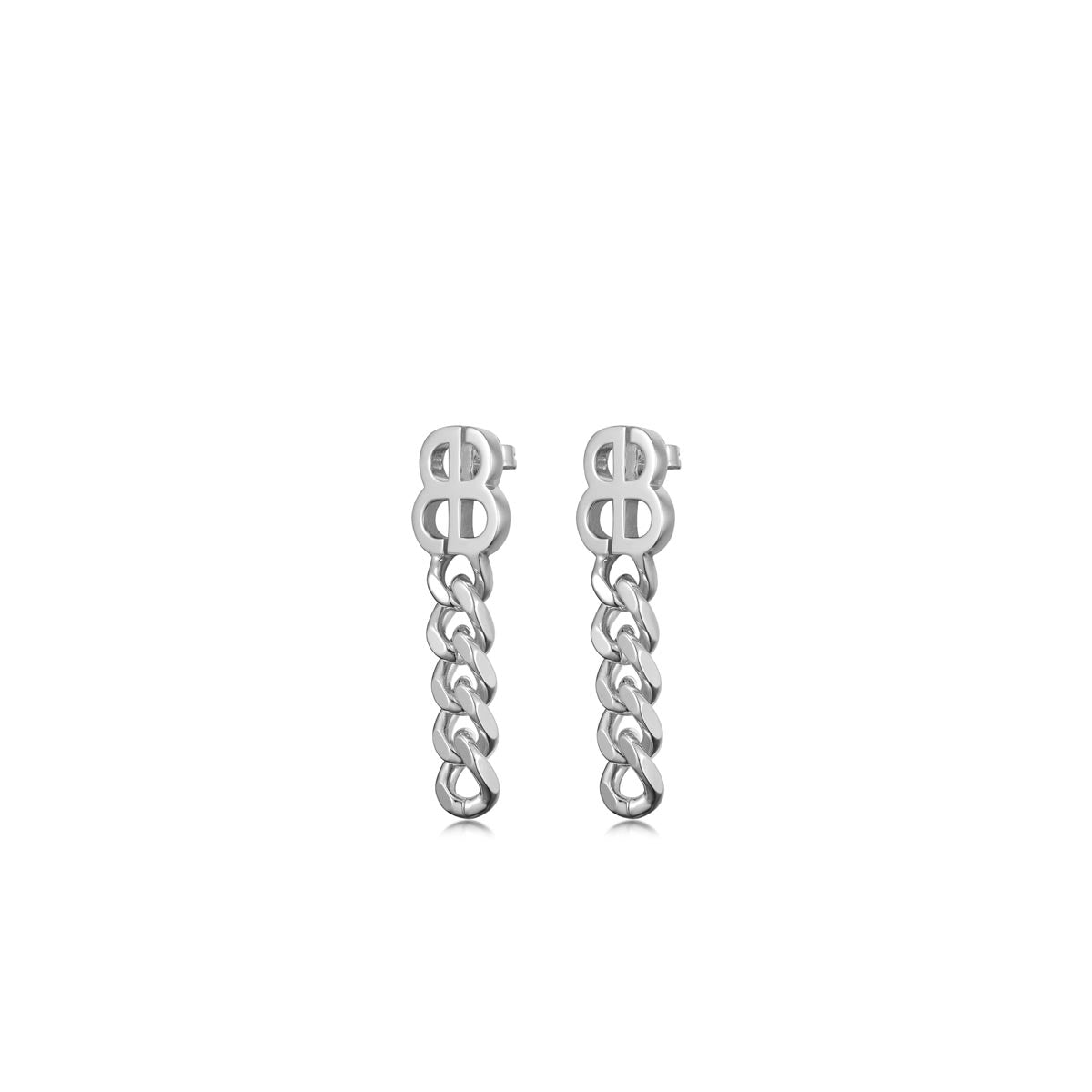 silver earrings, baller edition jewellery