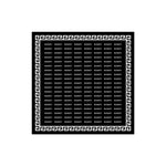 black silk scarf with blegati logo