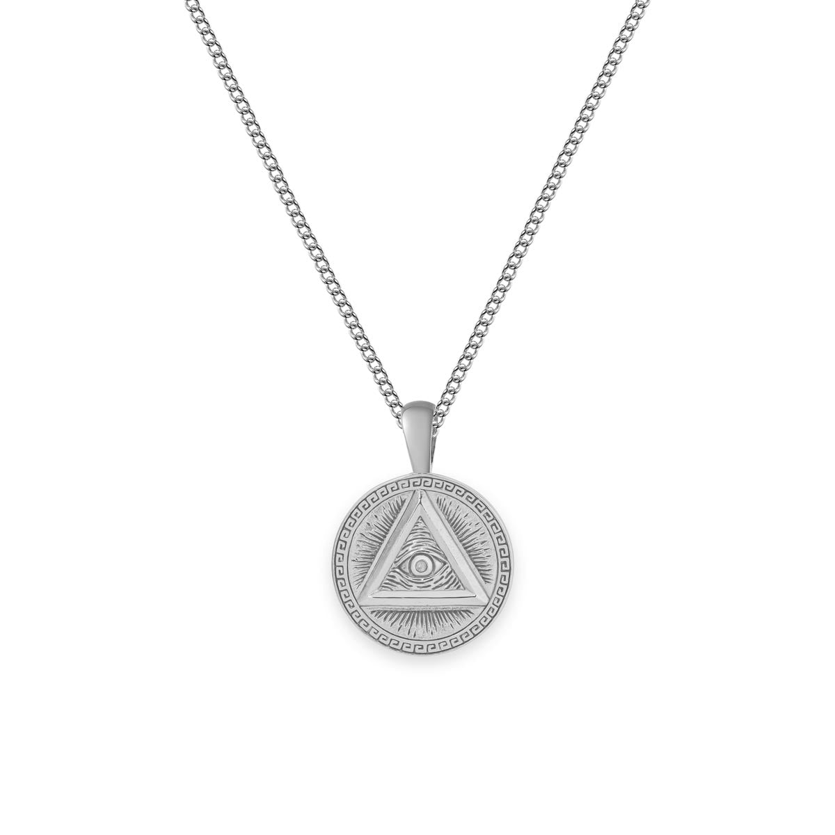 all seeing eye, sterling silver pendant