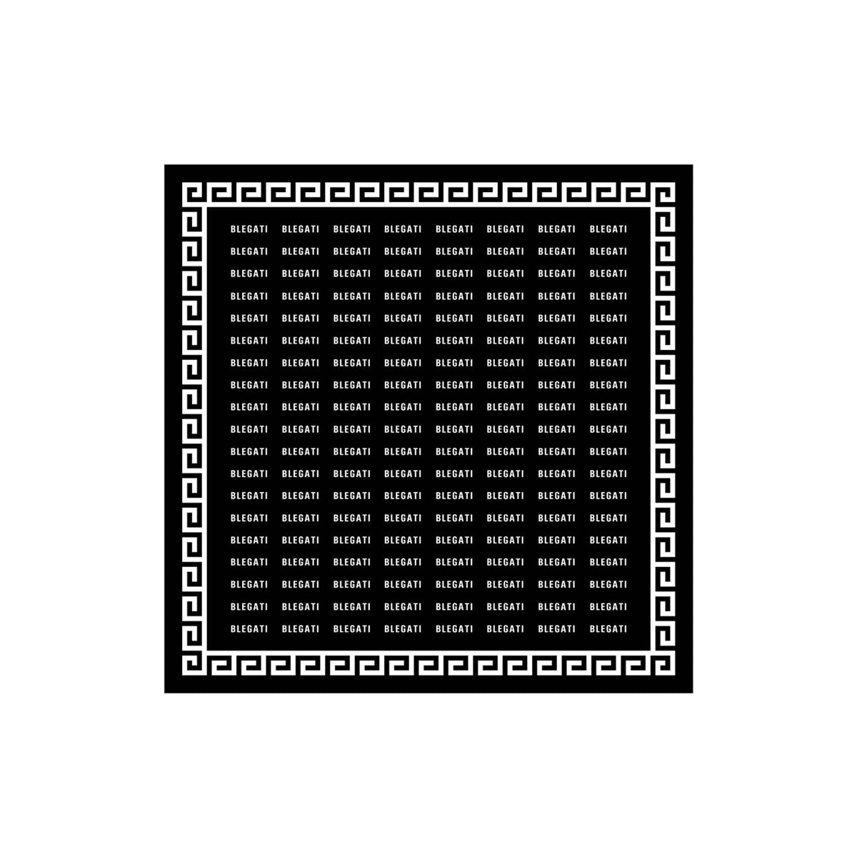 black silk scarf with blegati logo