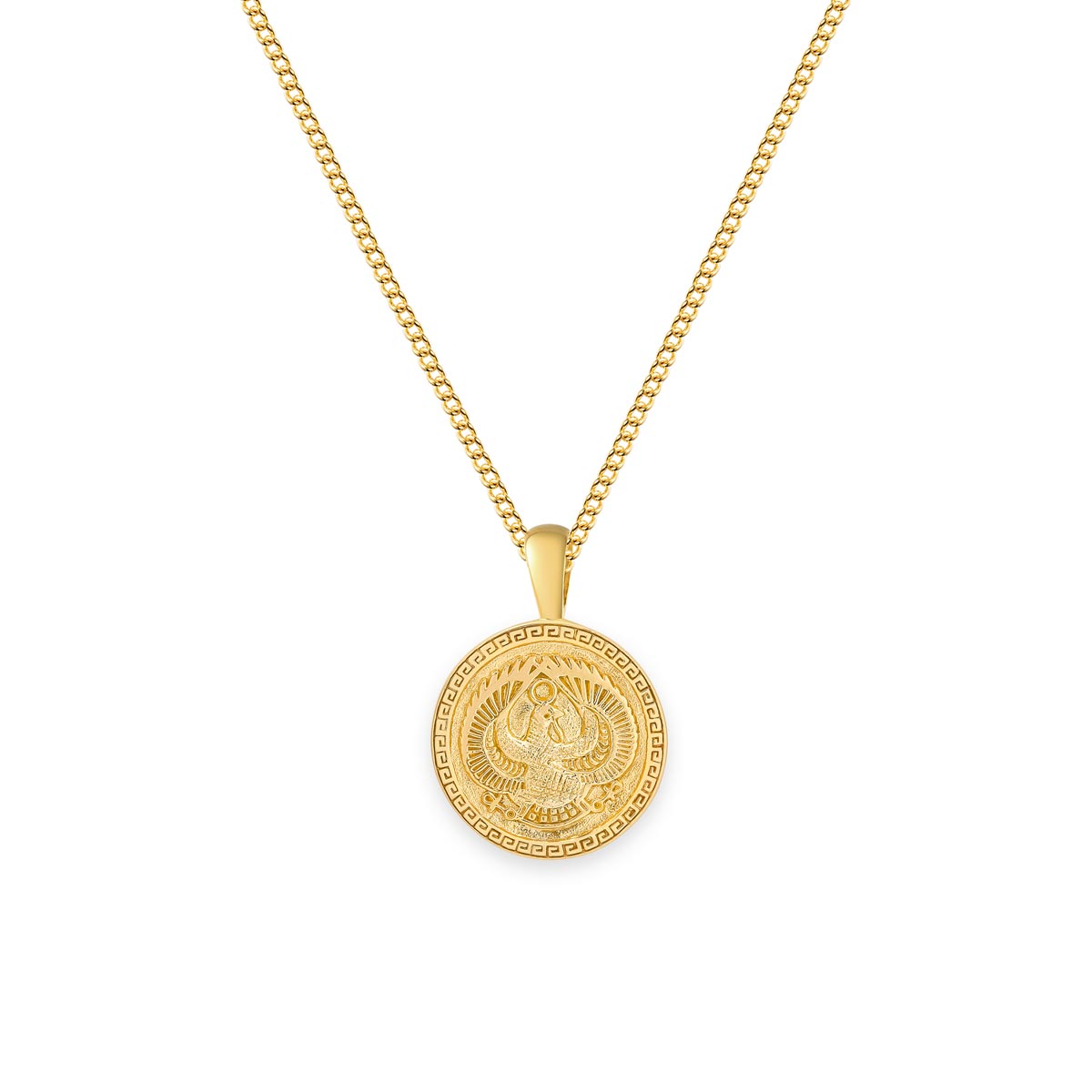 egyptian ra, gold pendant