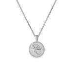 Eye of Horus sterling silver pendant, peridot gemstone 