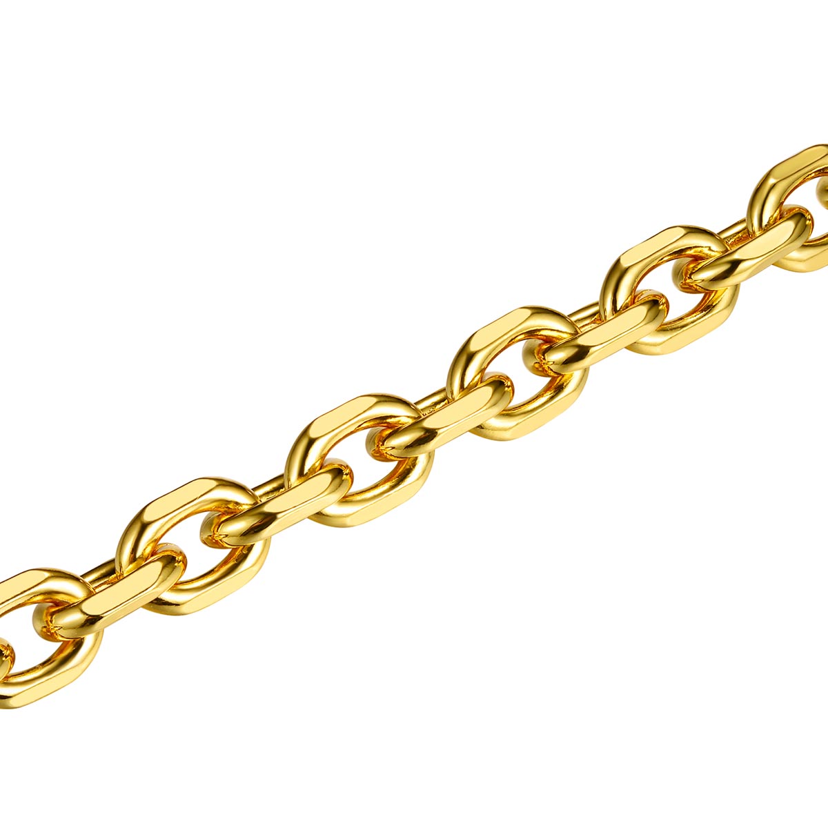 bold gold chain, close up