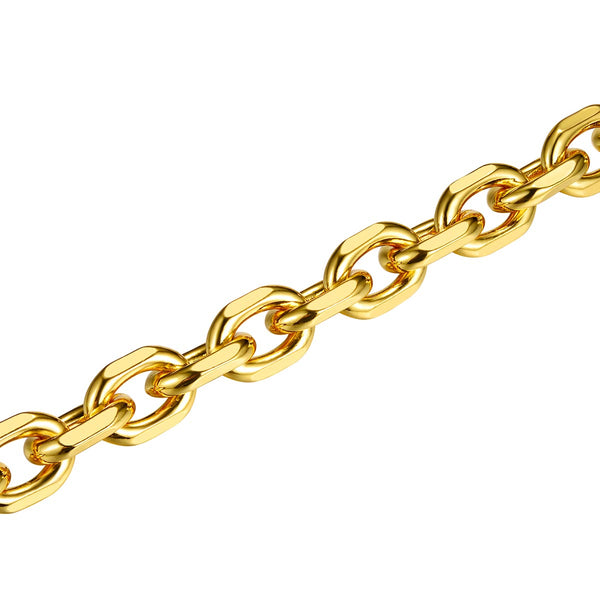 bold gold chain, close up