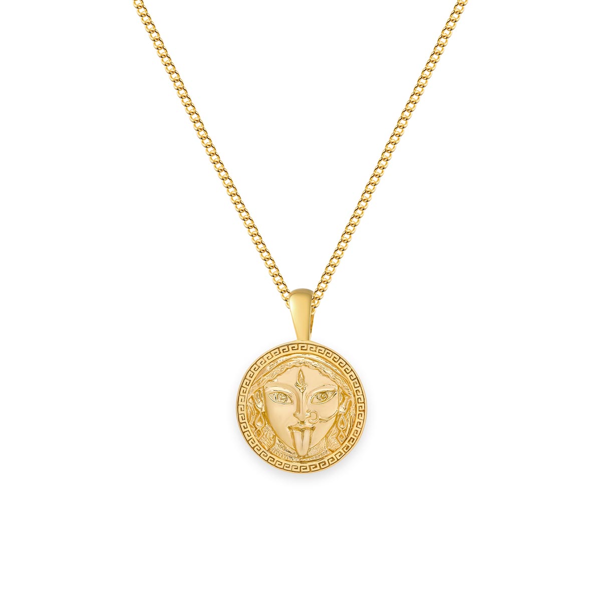 Kali gold pendant necklace