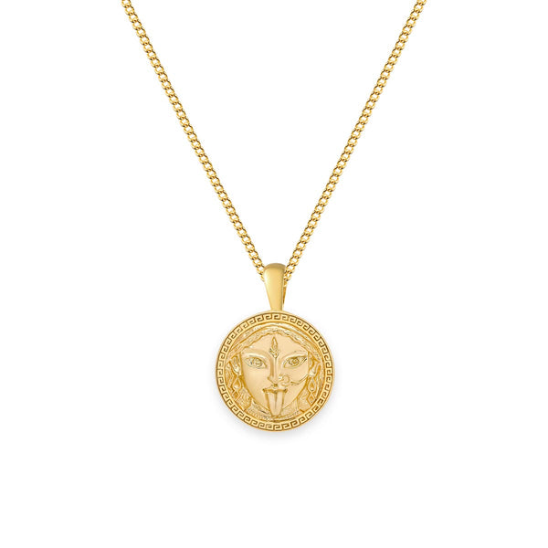 Kali gold pendant necklace